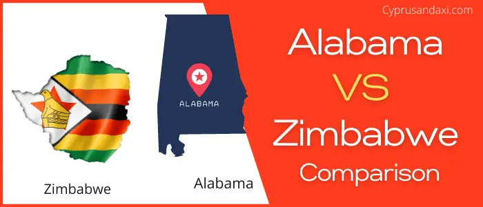 Is Alabama bigger than Zimbabwe