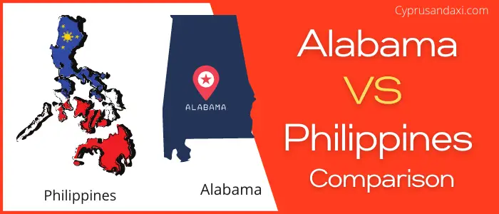 Is Alabama bigger than the Philippines
