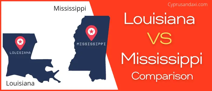 Is Louisiana bigger than Mississippi