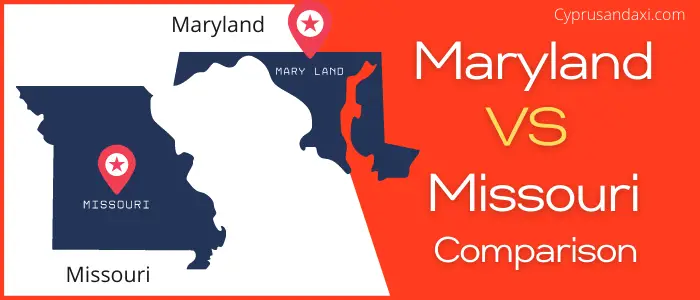 Is Maryland bigger than Missouri