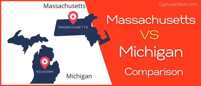 Is Massachusetts bigger than Michigan