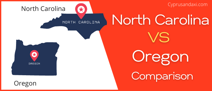 Is North Carolina bigger than Oregon