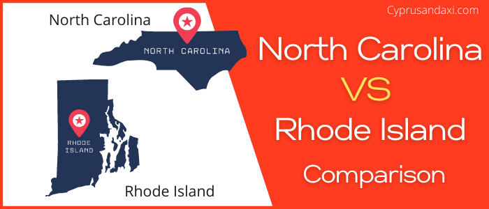 Is North Carolina bigger than Rhode Island