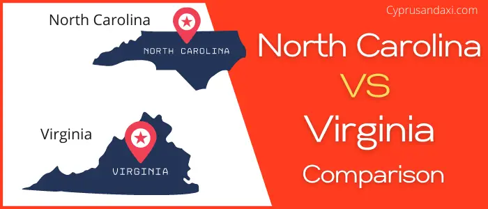 Is North Carolina bigger than Virginia