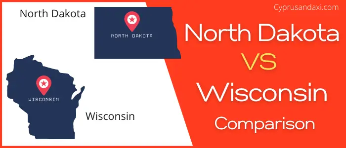 Is North Dakota bigger than Wisconsin