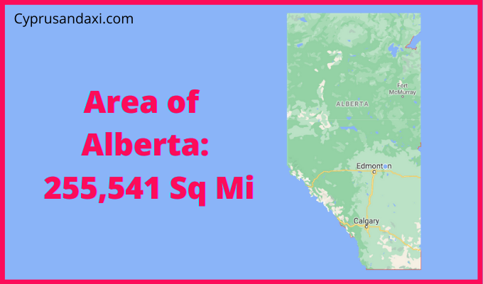 Area of Alberta compared to Arizona