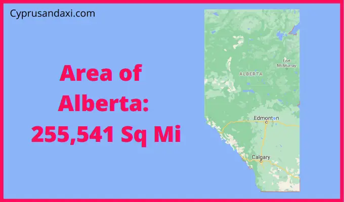 Area of Alberta compared to California
