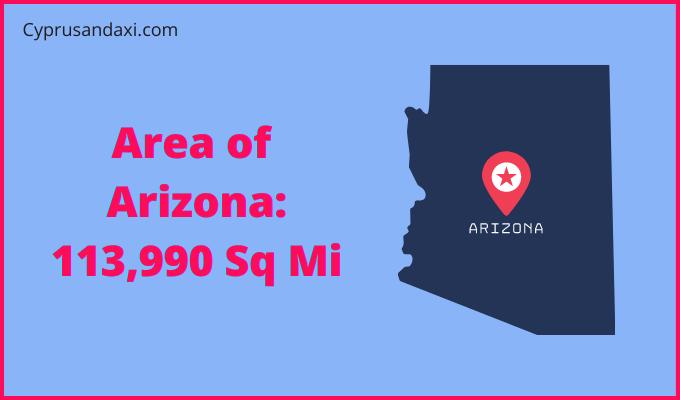 Area of Arizona compared to China