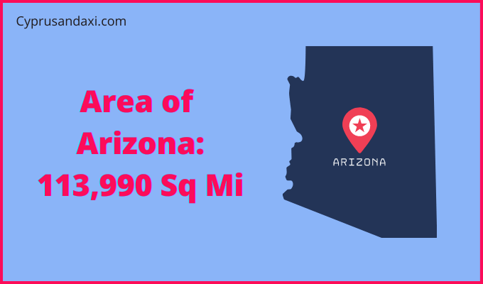 Area of Arizona compared to Dallas