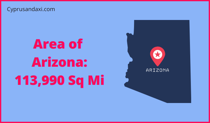 Area of Arizona compared to Mongolia