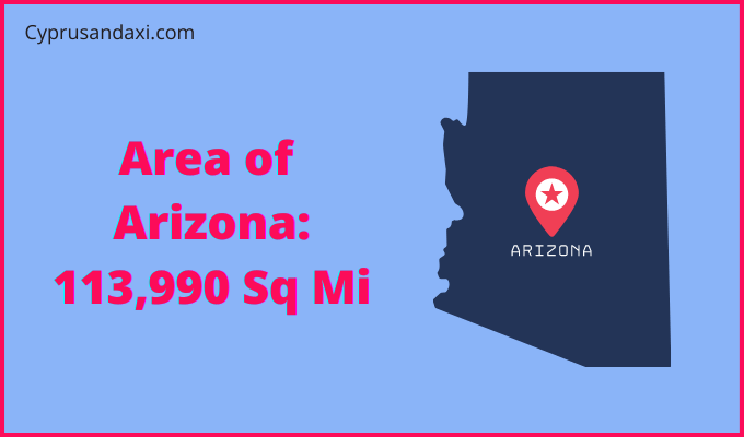 Area of Arizona compared to Pakistan