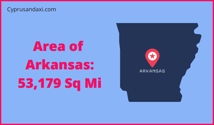 Area of Arkansas compared to Ecuador