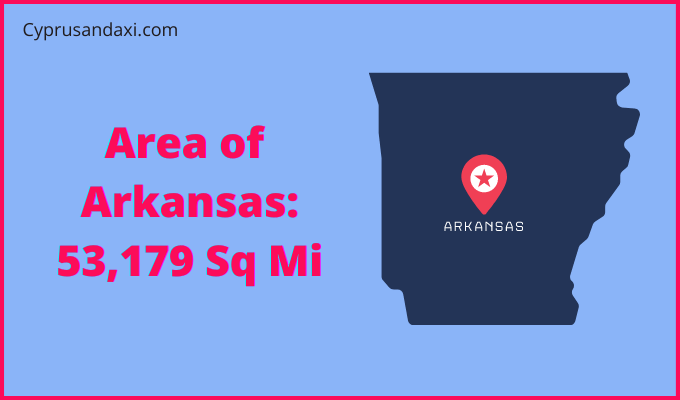 Area of Arkansas compared to Honduras