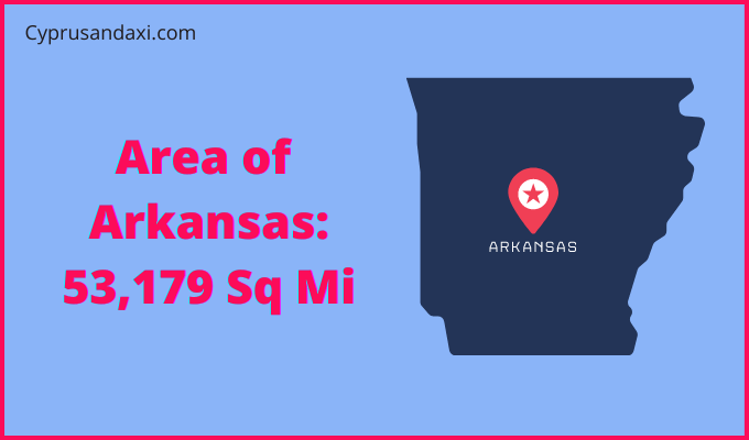 Area of Arkansas compared to India