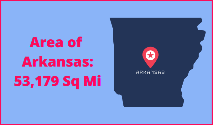 Area of Arkansas compared to Queensland