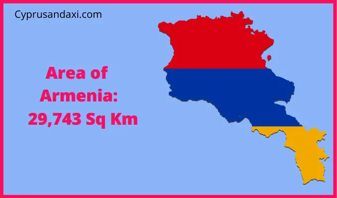 Area of Armenia compared to Connecticut