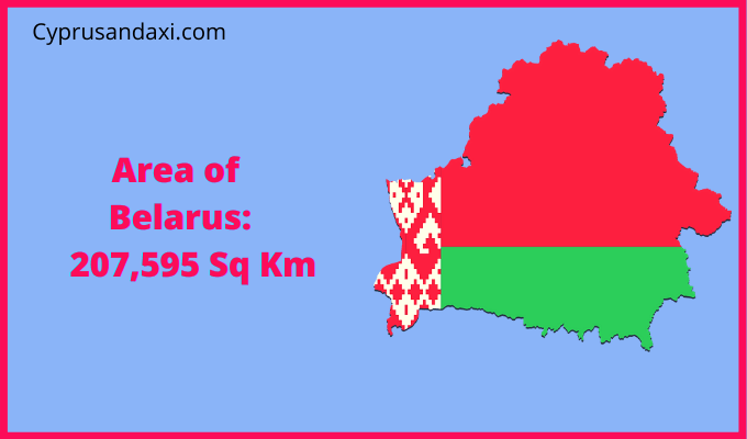 Area of Belarus compared to Delaware