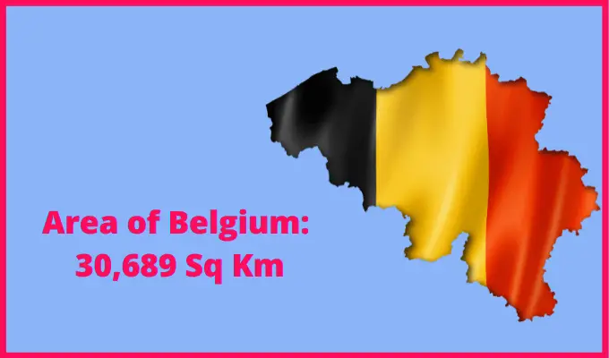 Area of Belgium compared to Connecticut