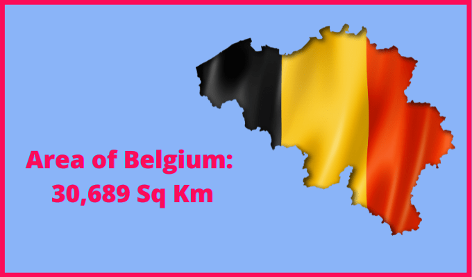 Area of Belgium compared to Delaware