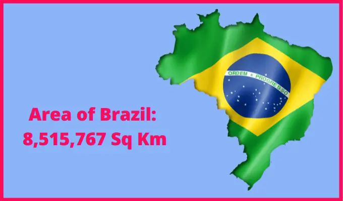 Area of Brazil compared to Delaware