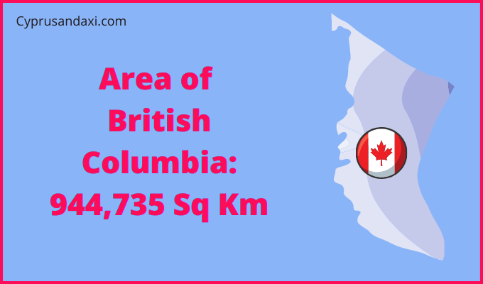 Area of British Columbia compared to California