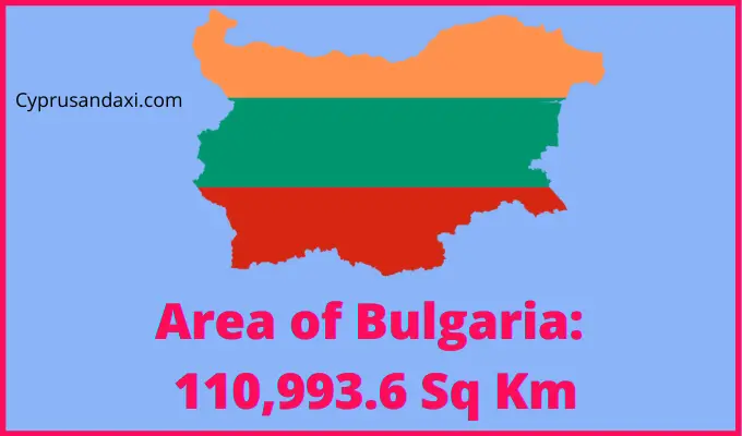 Area of Bulgaria compared to California
