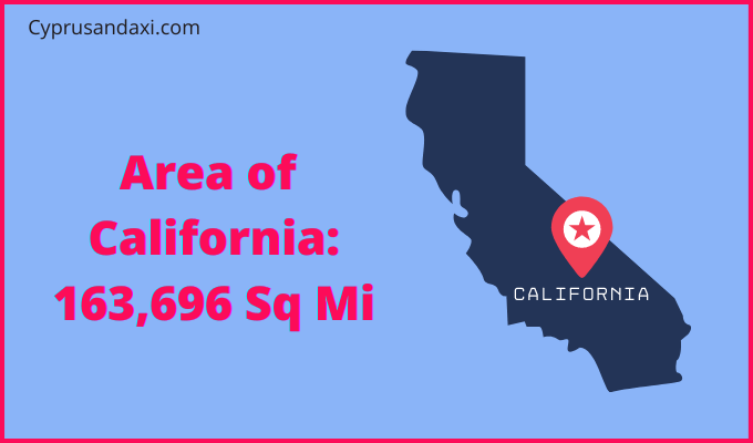 Area of California compared to Chicago