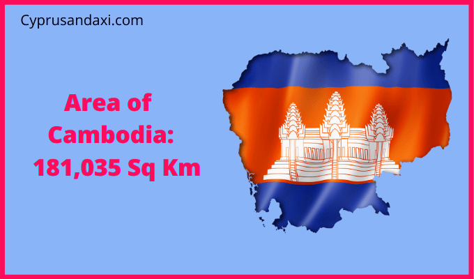 Area of Cambodia compared to Florida