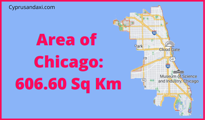 Area of Chicago compared to Arizona