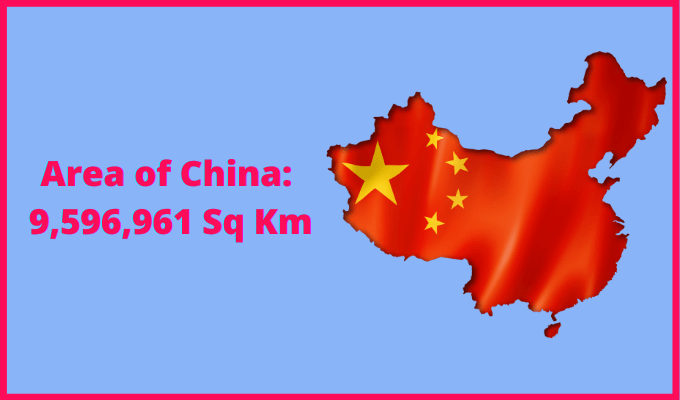 Area of China compared to Arizona