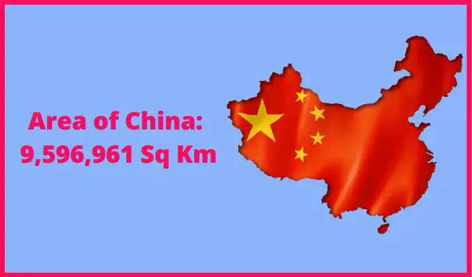 Area of China compared to Arkansas