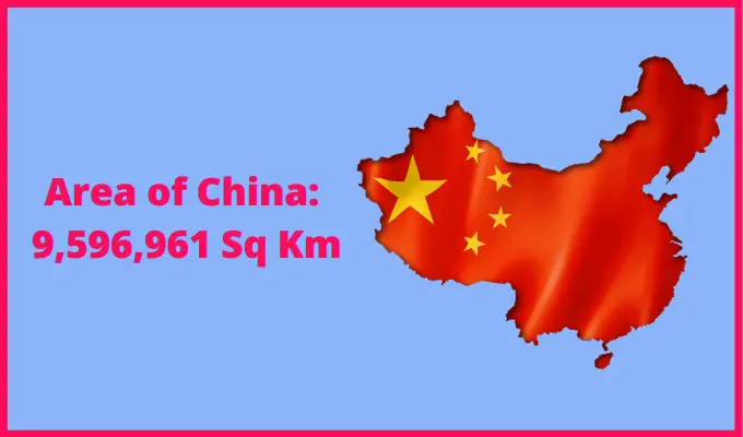 Area of China compared to California