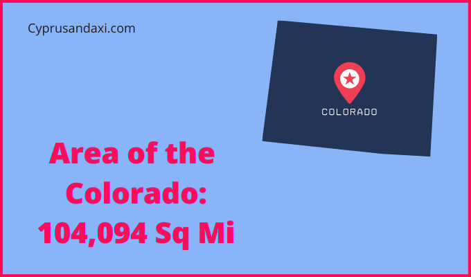 Area of Colorado compared to Cambodia