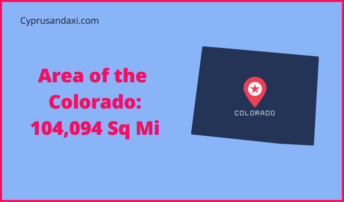 Area of Colorado compared to Jordan