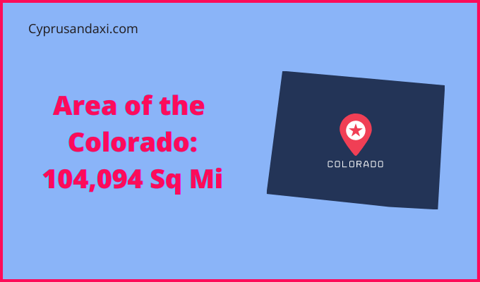 Area of Colorado compared to Mexico