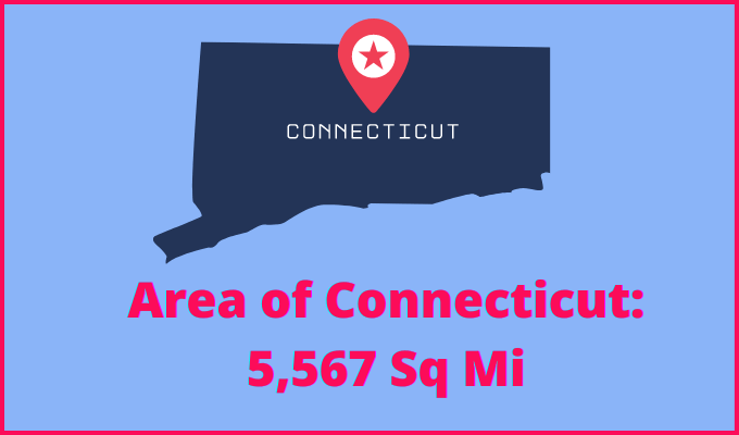 Area of Connecticut compared to Burundi