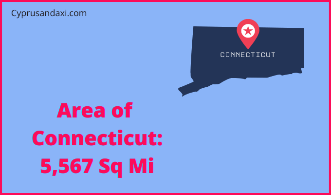 Area of Connecticut compared to Madagascar