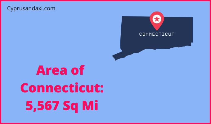 Area of Connecticut compared to Morocco