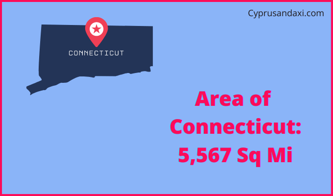 Area of Connecticut compared to Nigeria