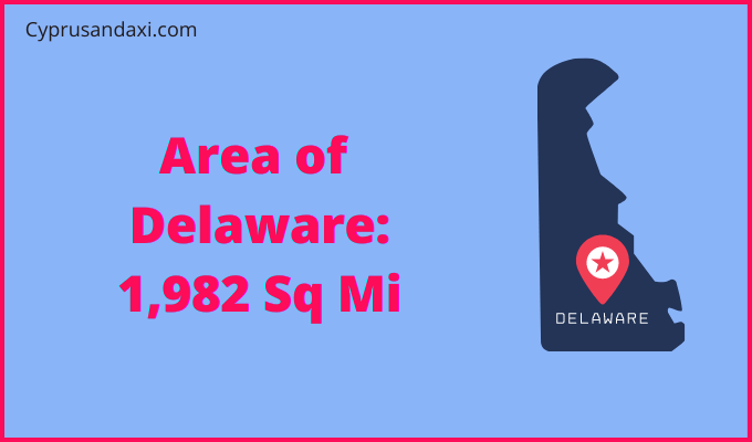 Area of Delaware compared to Germany