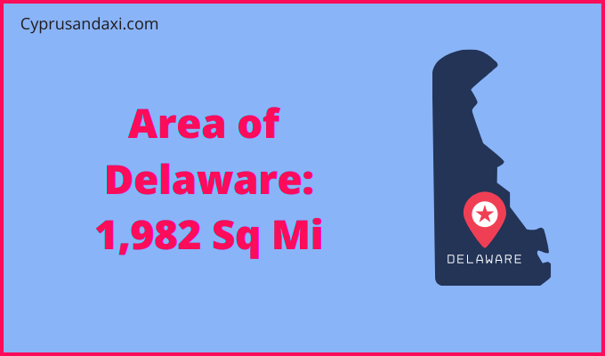 Area of Delaware compared to Lithuania