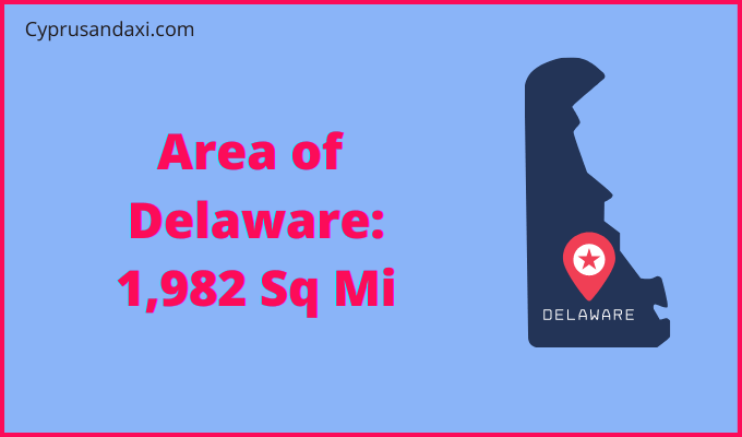 Area of Delaware compared to Monaco