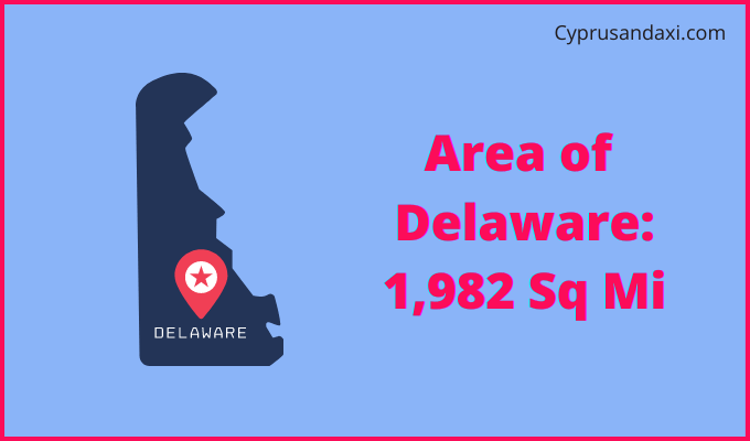 Area of Delaware compared to Singapore