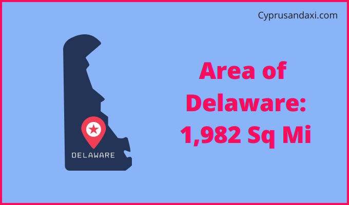 Area of Delaware compared to Zimbabwe
