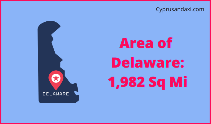 Area of Delaware compared to the Philippines
