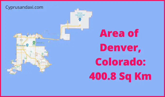 Area of Denver Colorado compared to Arizona