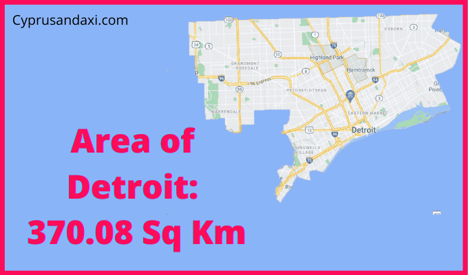 Area of Detroit compared to Arizona