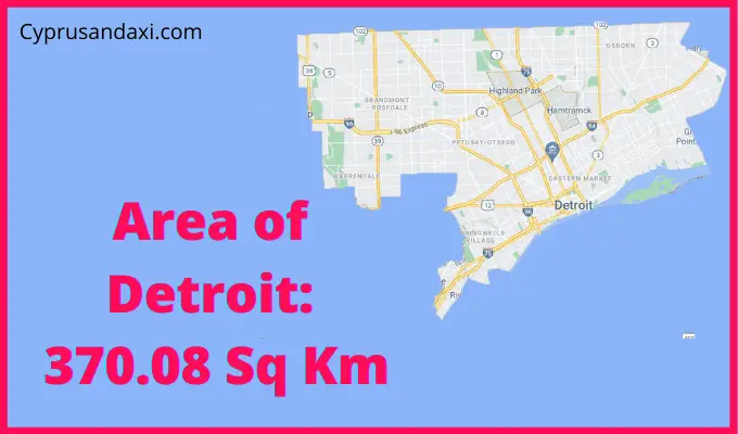 Area of Detroit compared to Arkansas