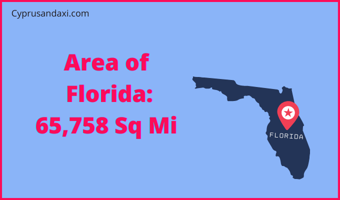 Area of Florida compared to Latvia