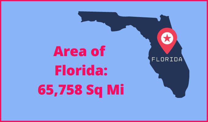 Area of Florida compared to Puerto Rico